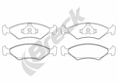 Комплект тормозных колодок, дисковый тормоз BRECK купить